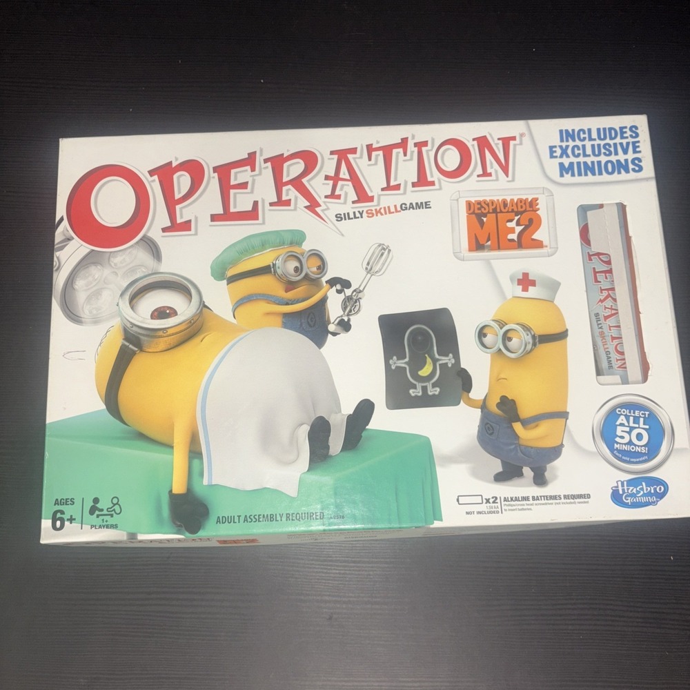 Hasbro Despicable Me 2 Minions OPERATION Family Fun Board Game Complete TESTED